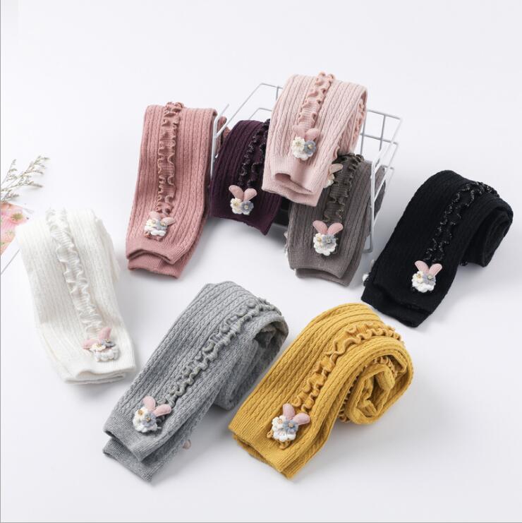 Flower Bunny Ruffle Line Leggings