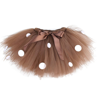 Amazon Supply Deer Skirt Cartoon Bambi Photography Tutu Skirt Set Christmas Elk Skirt