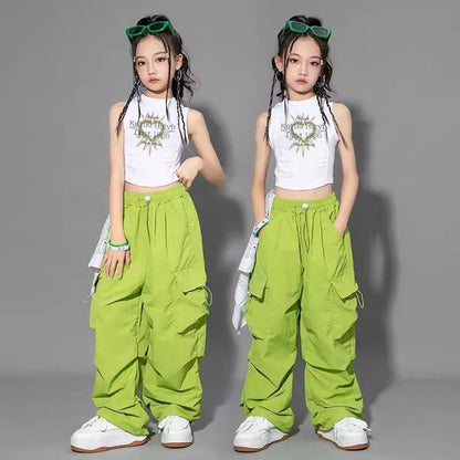 Girls' Overalls Thin Women's Older Children Hip Hop Costume