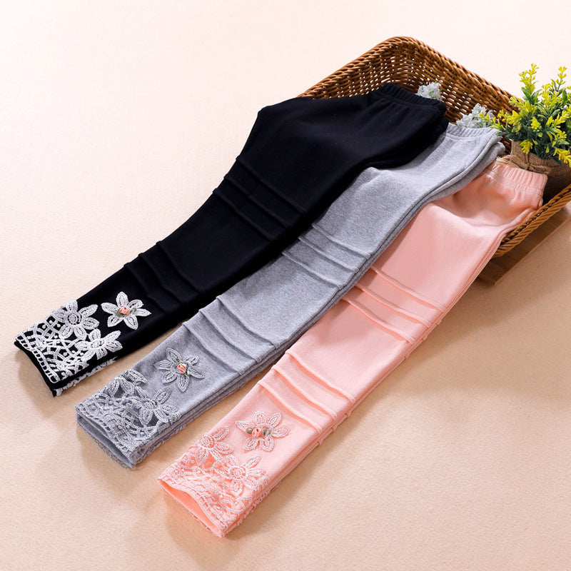 Children's Western Style Lace Long Pants