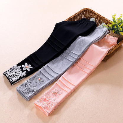 Children's Western Style Lace Long Pants