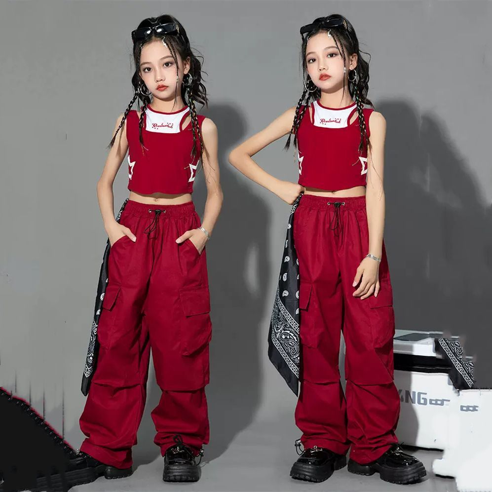 Girls' Overalls Thin Women's Older Children Hip Hop Costume