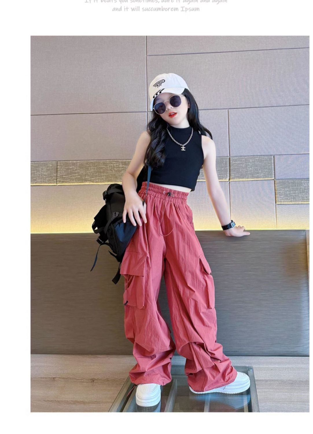 Girls' Overalls Thin Women's Older Children Hip Hop Costume
