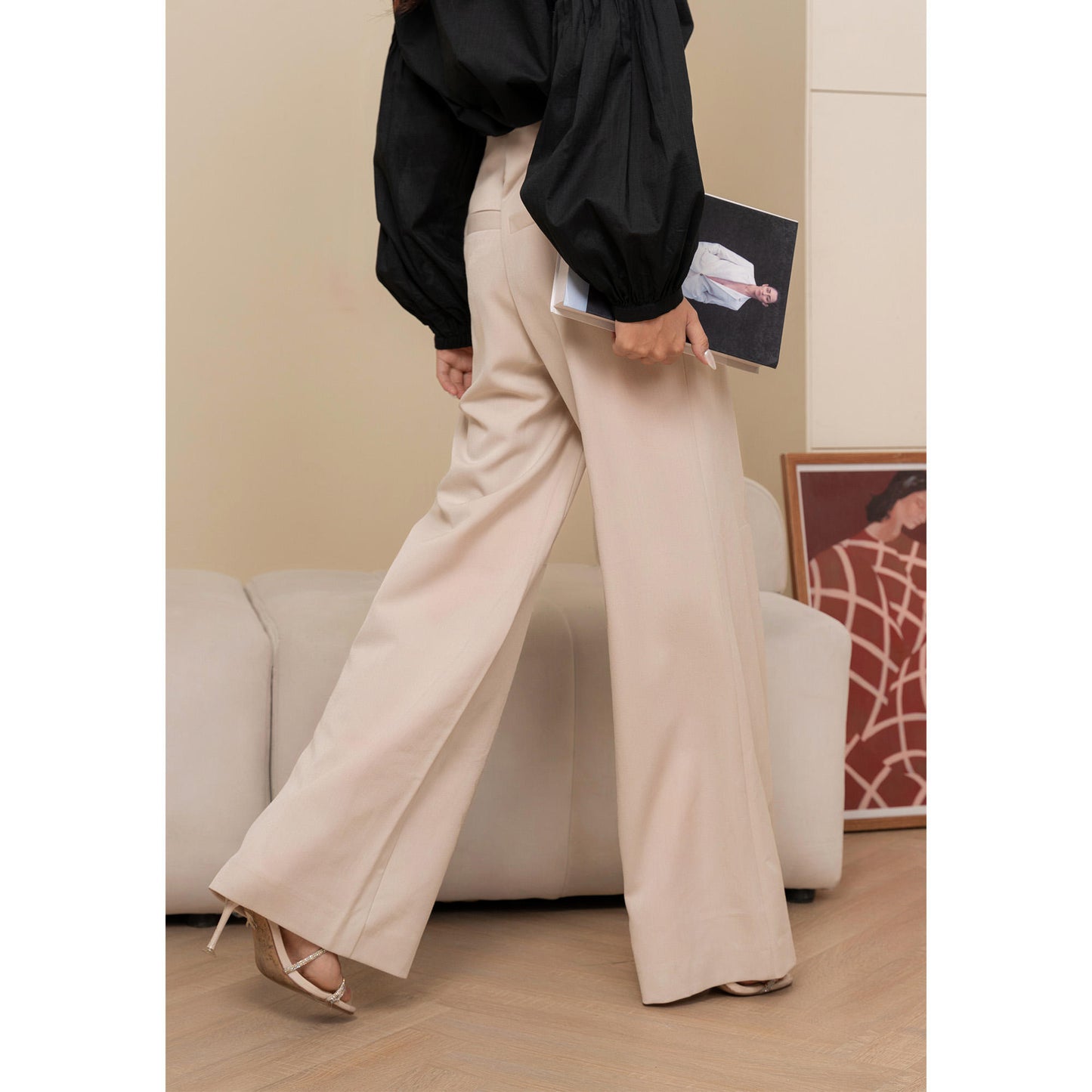 Spandex/Cotton Women's Pants Casual Office Lady Style Loose Buckle Custom cargo pants women