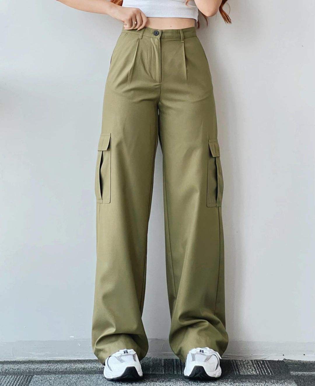 Cargo pants ladies casual trouser woman clothes pants women high waisted trousers with pocket