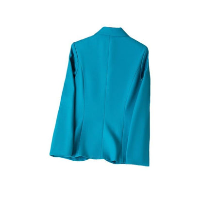 Classic Ladies White Crop Blazer Coat For Women Slim Fit