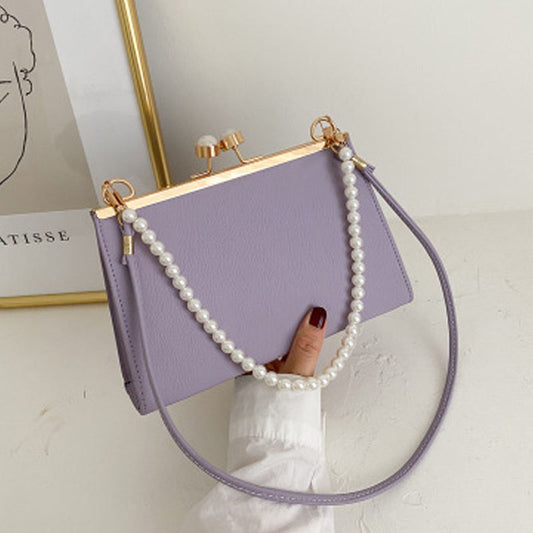 Ladies fashion vintage shoulder messenger bag crossbody women pearl bags handbag