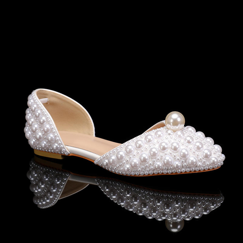 Ladies Formal Wear Wedding Party Bride Flat Shoes
