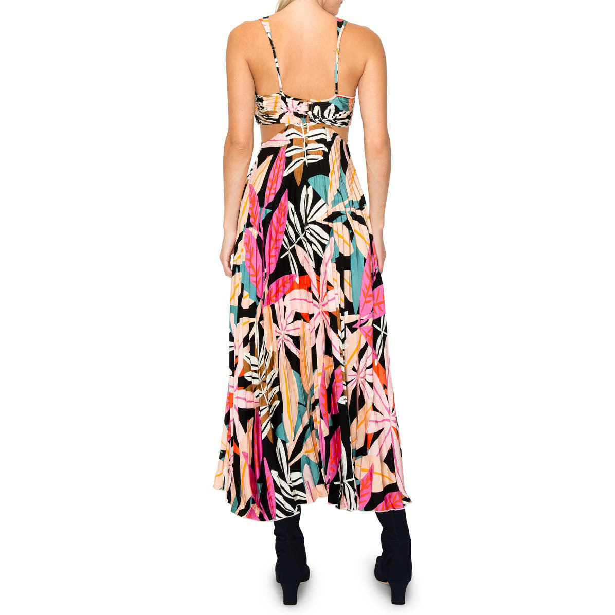 Summer Floral Maxi Dress For Women Lady V Neck Sleeveless Elegant Prom Women Casual Dress