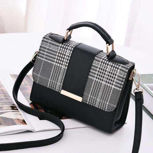Hot sale leather small square women hot tide wholesale fashion plaid handbag single shoulder bag