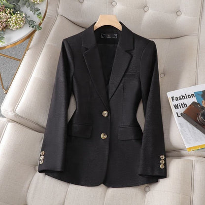 spring and summer Cotton and hemp suit woman new casual fashion suit commute coat