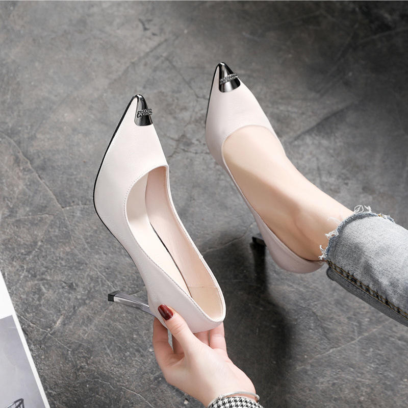 Ladies summer footwear pumps slip on formal shoes women heels