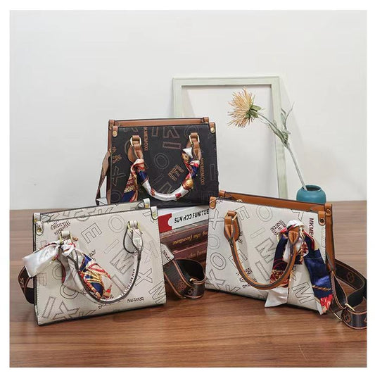 New Fashion Luxury Letter Printing PU Leather High Quality Women's Daily Versatile Handheld Shoulder Bag