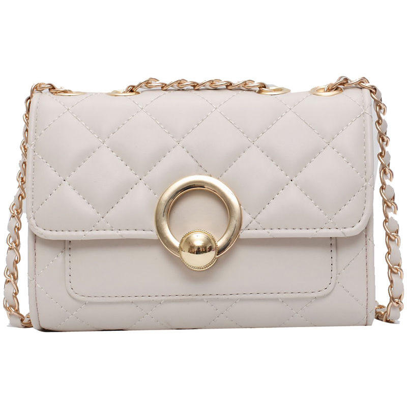 High Quality Pu Leather Small Linge Quilted Chain Bag