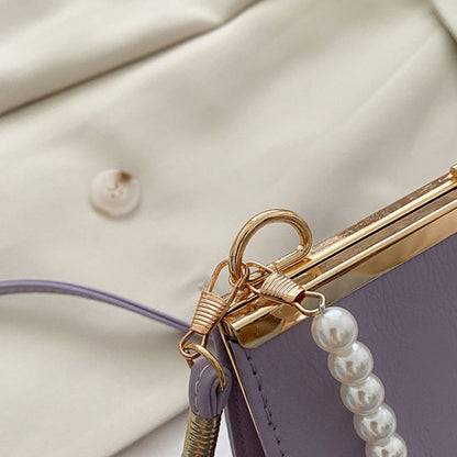 Ladies fashion vintage shoulder messenger bag crossbody women pearl bags handbag