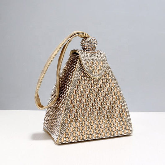 Party Clutch Bags for Women Luxury Ladies Evening Bag Triangle Wedding Bridal Bag