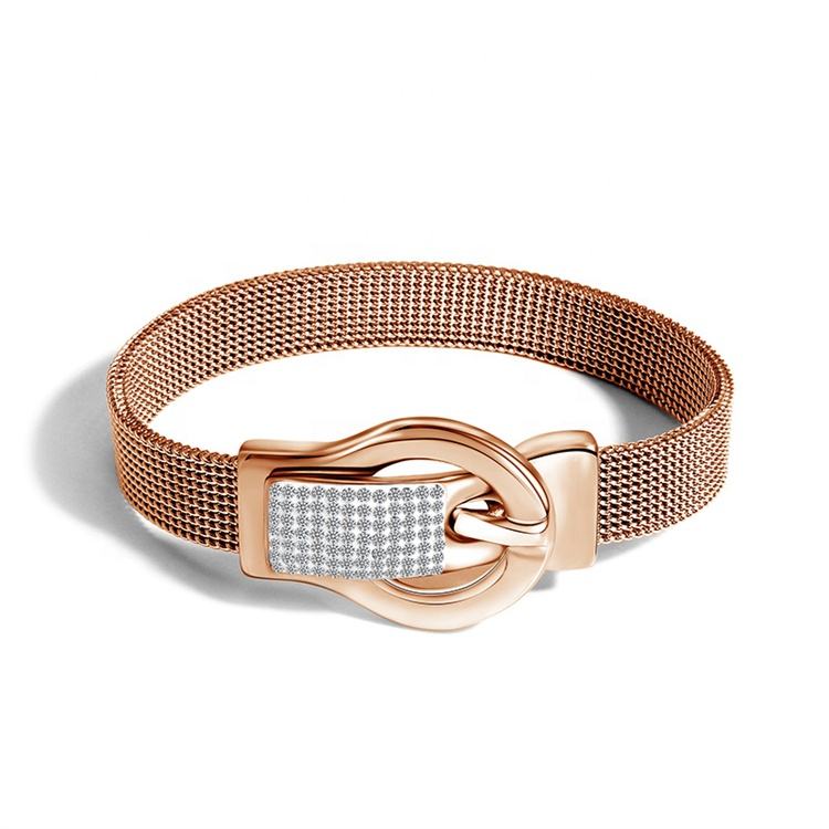 Classic Retro Metal Mesh Bracelet Stainless Steel Metal Mesh Fashionable Men'S And Women'S Bracelet