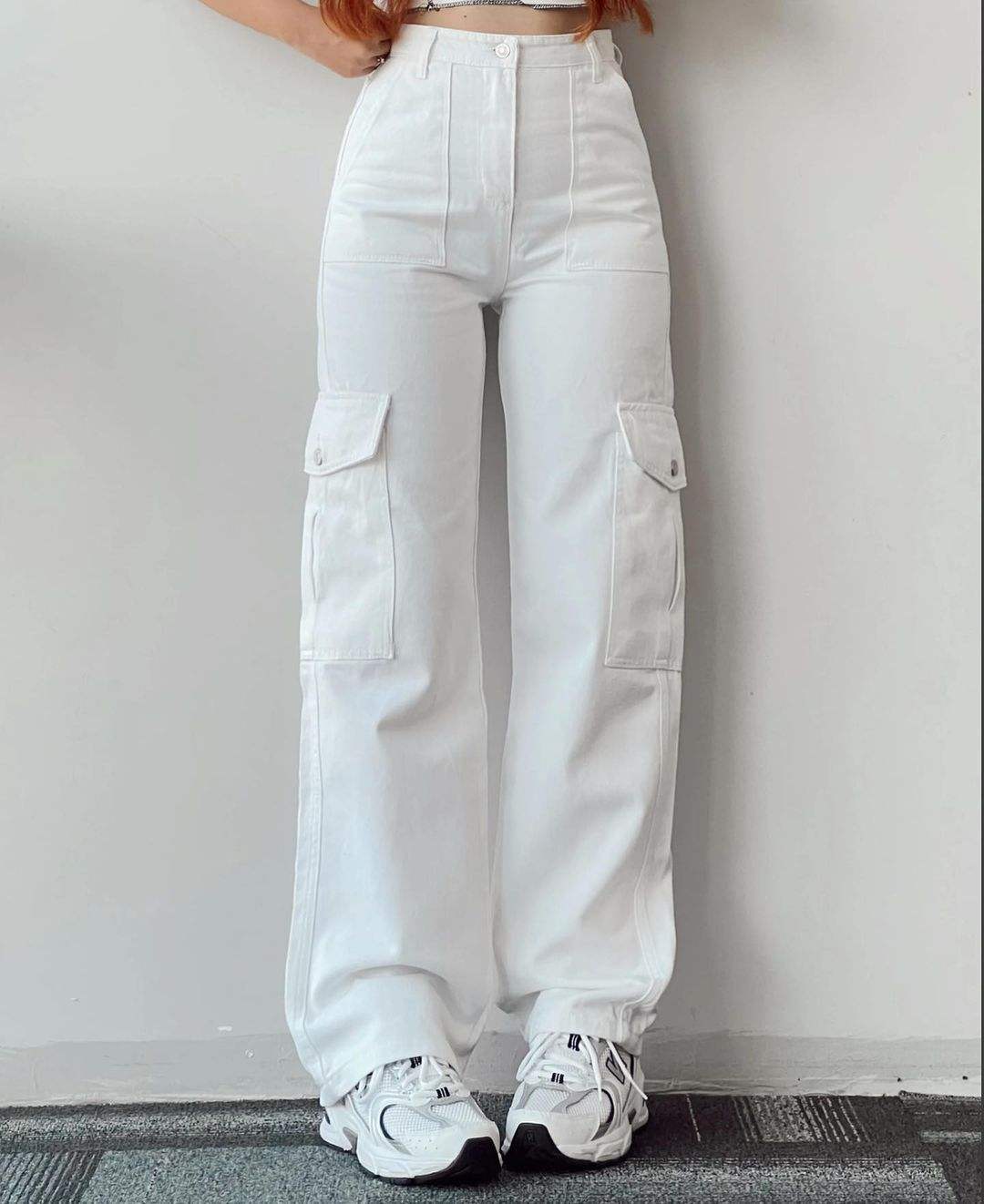 Cargo pants ladies casual trouser woman clothes pants women high waisted trousers with pocket