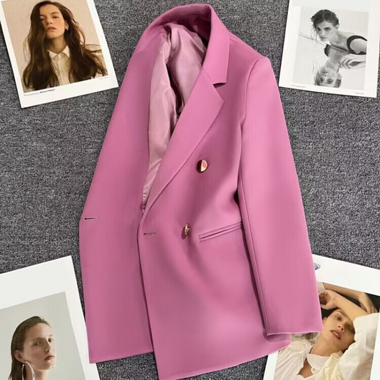 Women's Suit Coat Elegant Sports Casual Blazer Korean Fashion Luxury Jacket Spring Autumn Solid Color Ladies Clothing