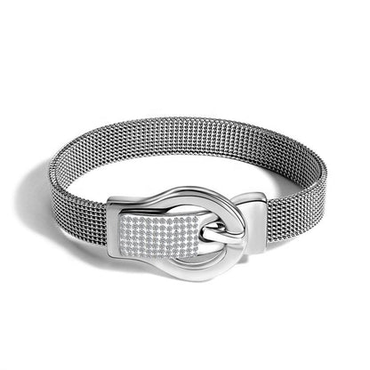 Classic Retro Metal Mesh Bracelet Stainless Steel Metal Mesh Fashionable Men'S And Women'S Bracelet