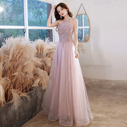 Evening Dresses Women PINK Elegant Ladies Dresses slip Long Party Party Dresses
