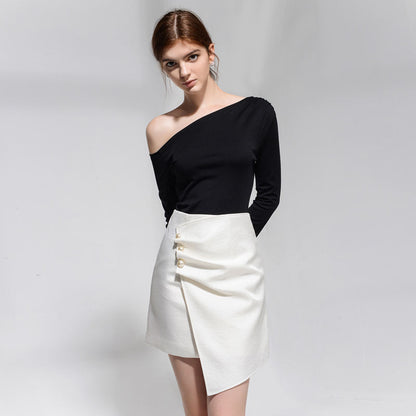 New Fashionable Design Sexy Ladies Women Leather White Short Skirts Formal Office Skirt Wear Women