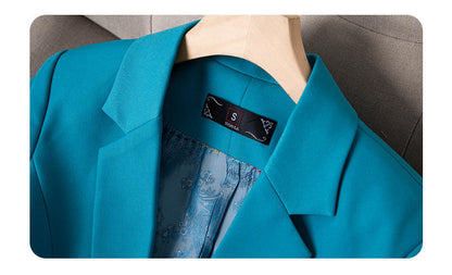 Classic Ladies White Crop Blazer Coat For Women Slim Fit