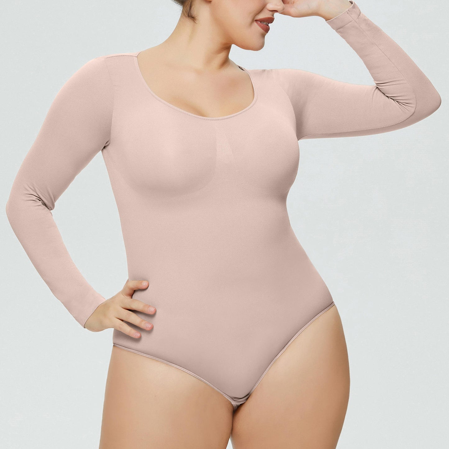 Best Shapers Long Sleeve Seamless Casual Girdle Trimmer Quick Dry Shapewear Women Bodysuit