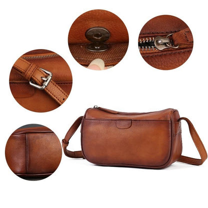 Handmade Cowhide Bag Genuine Leather Women's High-End Niche Shoulder