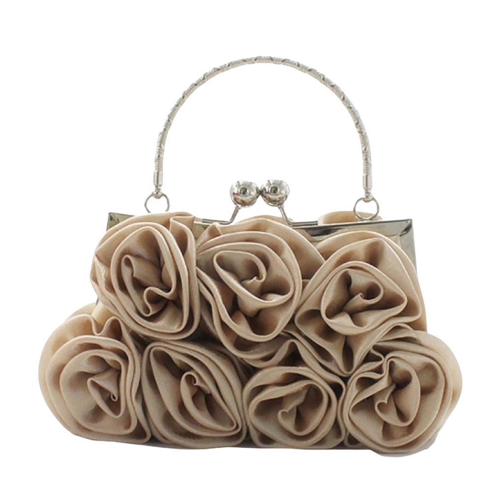 New Sweet and Cute Women's Handheld Rose Bag Evening Dress