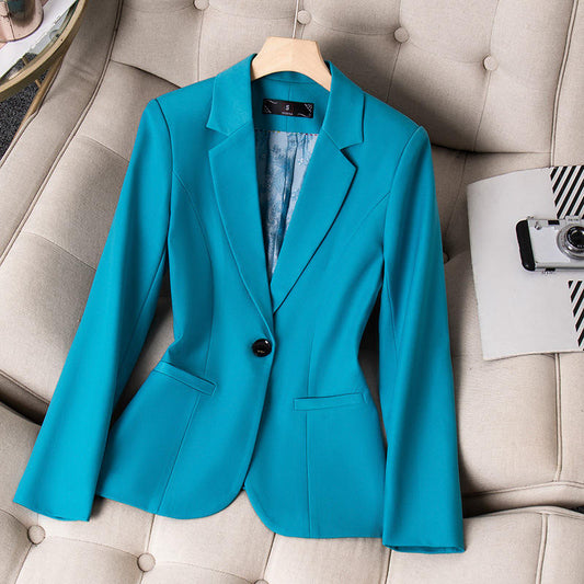 Classic Ladies White Crop Blazer Coat For Women Slim Fit