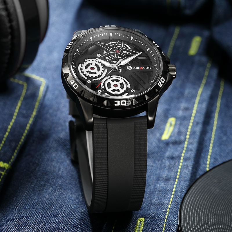 Sports Chronograph Wristwatch Watch with Box relojes hombre