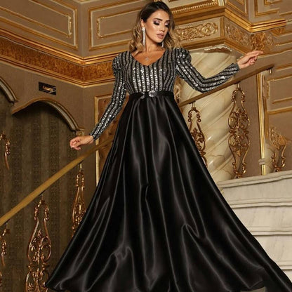 Ladies High Quality Elegant Long Dress Formal Slim Shape Evening Dresses