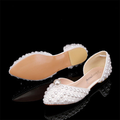 Ladies Formal Wear Wedding Party Bride Flat Shoes