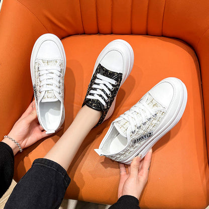 Woman height increasing walking style canvas shoes for women shoes