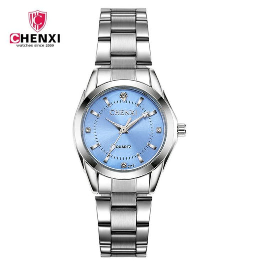 High Quality Stainless Steel Female Quartz Watches Ladies Fashion Girl Water Resistant Rhinestone Watch