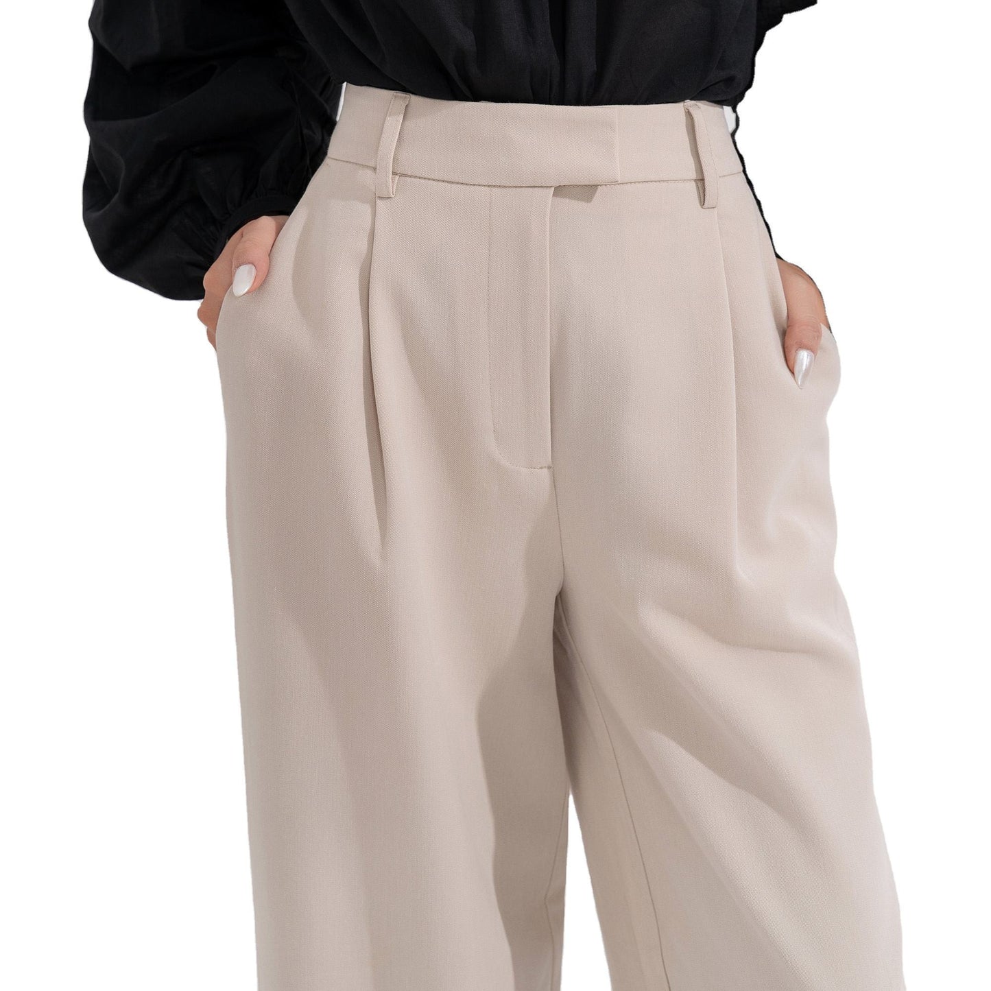 Spandex/Cotton Women's Pants Casual Office Lady Style Loose Buckle Custom cargo pants women