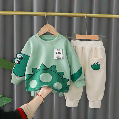 Baby Boys Outfit Two Piece Hoodie Kids Set Child Long Sleeve Clothing