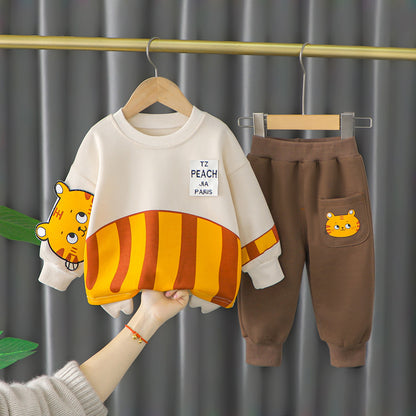 Baby Boys Outfit Two Piece Hoodie Kids Set Child Long Sleeve Clothing