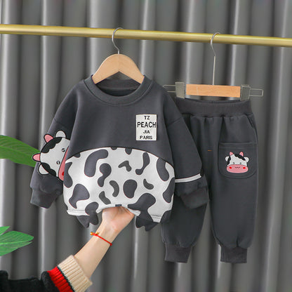Baby Boys Outfit Two Piece Hoodie Kids Set Child Long Sleeve Clothing