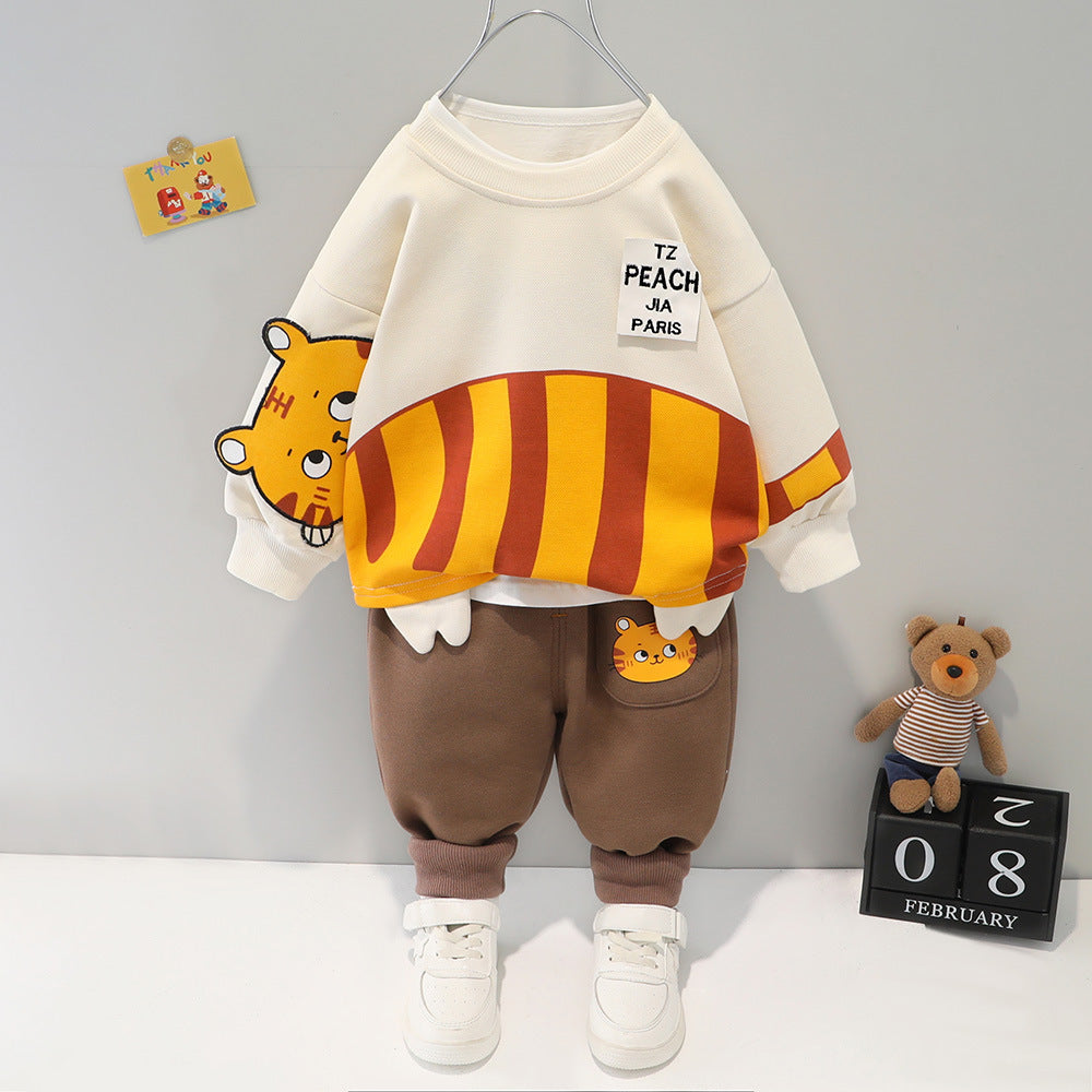 Baby Boys Outfit Two Piece Hoodie Kids Set Child Long Sleeve Clothing