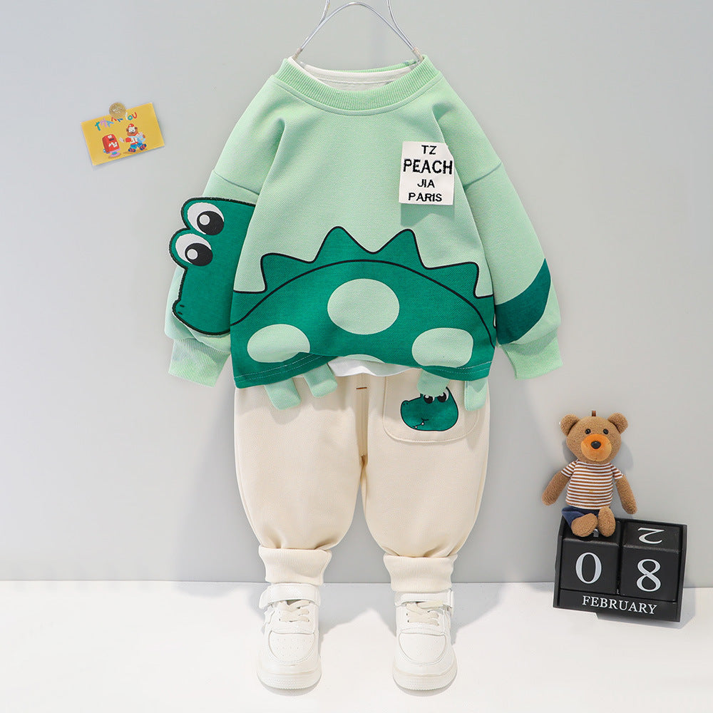 Baby Boys Outfit Two Piece Hoodie Kids Set Child Long Sleeve Clothing
