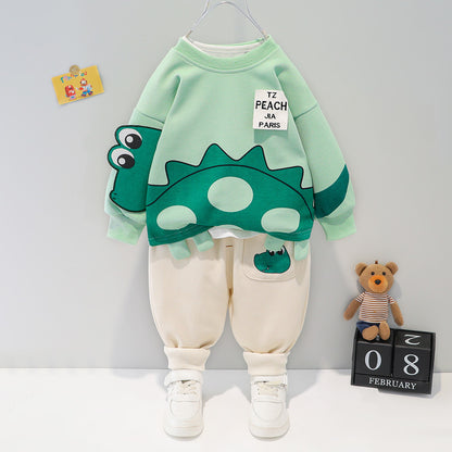 Baby Boys Outfit Two Piece Hoodie Kids Set Child Long Sleeve Clothing