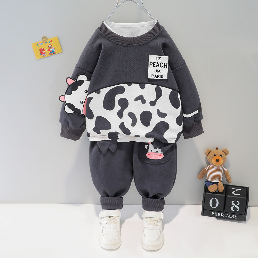 Baby Boys Outfit Two Piece Hoodie Kids Set Child Long Sleeve Clothing