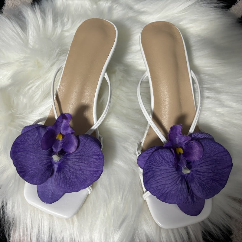 Flower Stylish Beach Slippers For Women