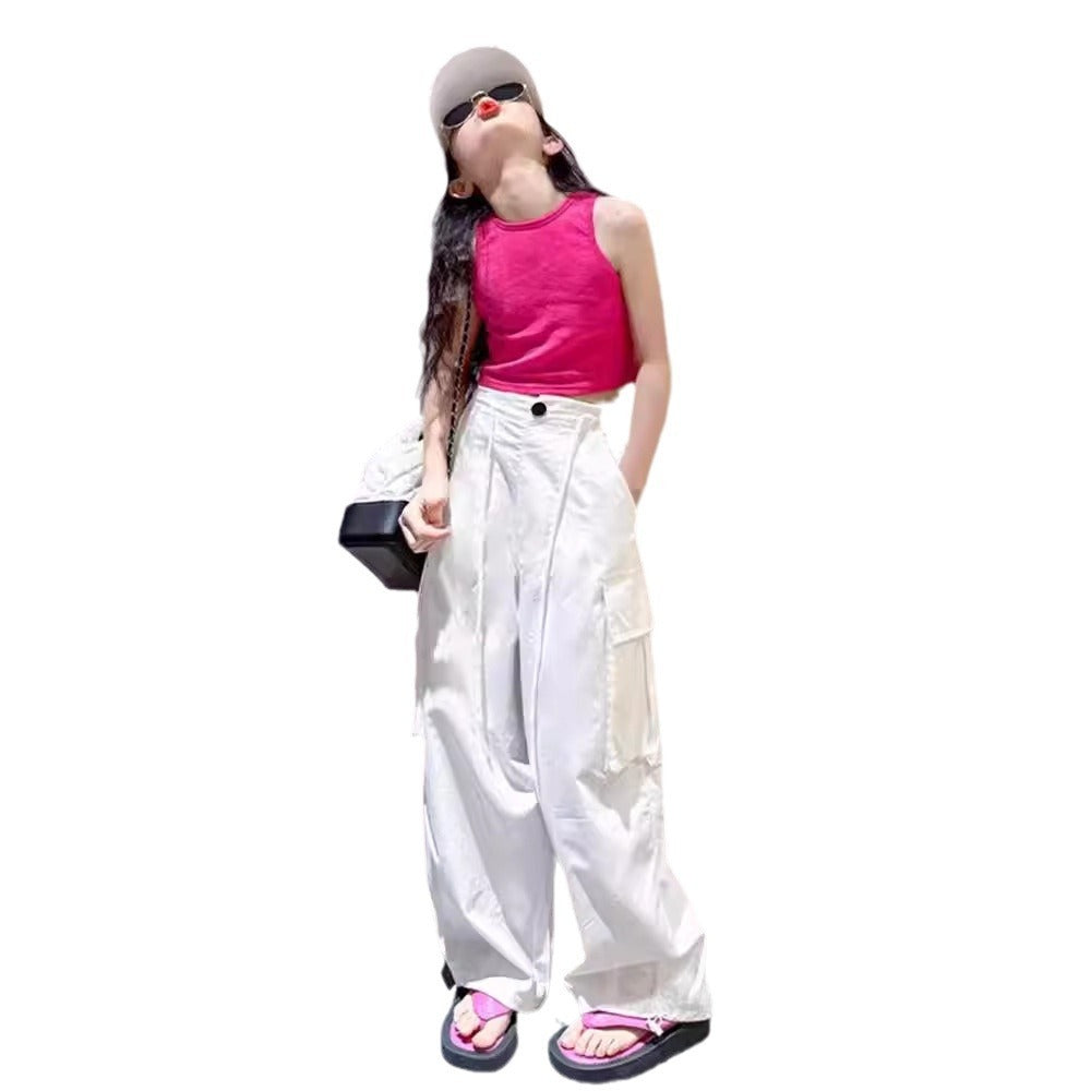 Girls' Overalls Thin Women's Older Children Hip Hop Costume